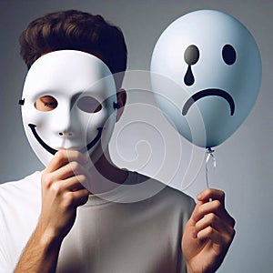 Hide Your Feelings (Putting on a Mask). Generated AI