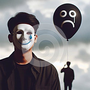 Hide Your Feelings (Putting on a Mask). Generated AI