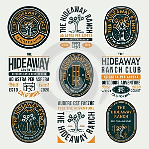 Hideaway ranch badge designs