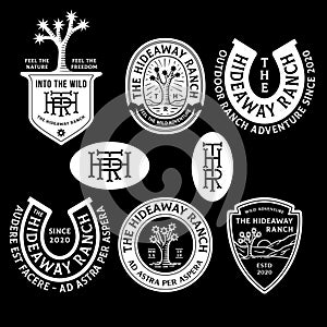 Hideaway ranch vector badges