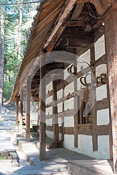 Hidimbi Devi Temple. a famous Hindu Temple in Manali, Himachal Pradesh, India