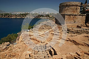 Hidirlik Tower and Archaeological Excavation in Antalya Old Town, Turkiye photo