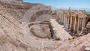 Hierapolis City Ruin in Turkey in Pamukkale.