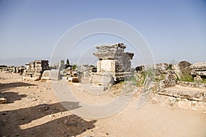 Hierapolis (Pamukkale), Turkey. Burials in the ancient necropolis