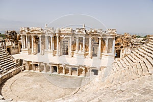 Hierapolis, Turkey. The antique theater, 1 - 4 centuries. BC