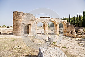 Hierapolis, Turkey. Domitian Gate, 86-87 years, AD. View from the city