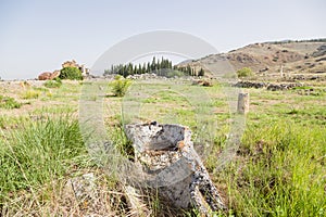 Hierapolis, Turkey. Landscape with ruins