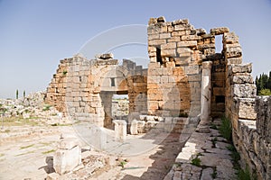 Hierapolis, Turkey. The ruins of the Byzantine northern gate, IV century AD