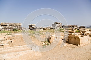 Hierapolis, Turkey. Sarcophagi in the ancient necropolis