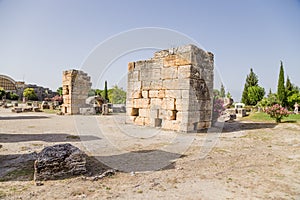 Hierapolis, Turkey. Shattered fragments of ancient buildings in the archaeological area