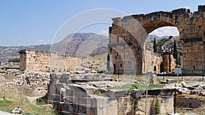 Hierapolis was an ancient Greek city in the Phrygia landscape in Asia Minor. Now Turkey, on the mountain above Pamukkale.