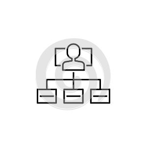 Hierarchical structure icon. Element of interview icon