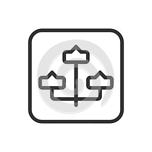 Data Network Connection, Server Hub, Three Nodes, Cloud Computing System