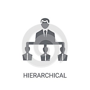 Hierarchical structure icon. Trendy Hierarchical structure logo photo