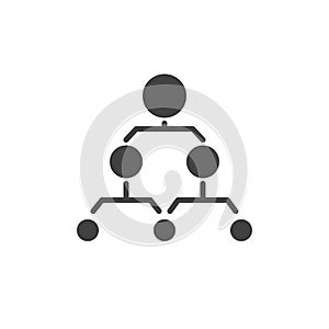 Hierarchical structure icon vector