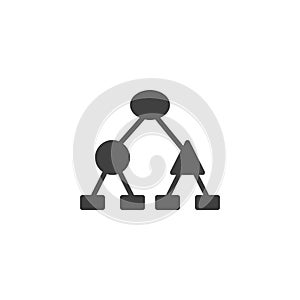 Hierarchical structure vector icon