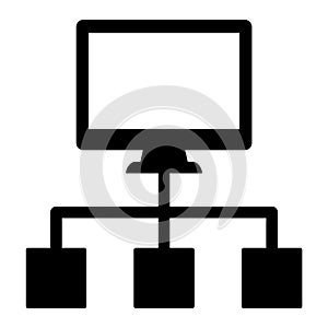 Hierarchy  Glyph Style vector icon which can easily modify or edit