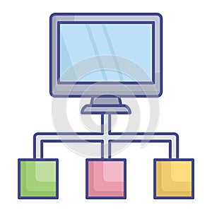 Hierarchy  Glyph Style vector icon which can easily modify or edit
