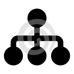 Hierarchy icon design, flowchart vector, workflow icon