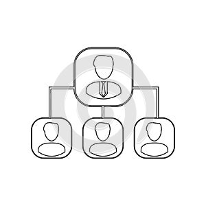 Hierarchy icon. Element of HR for mobile concept and web apps icon. Outline, thin line icon for website design and development,