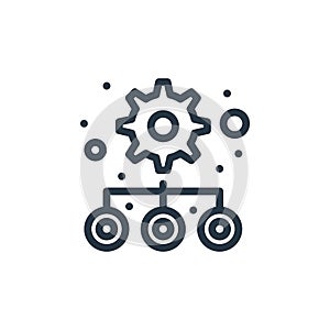 hierarchy icon vector from management concept. Thin line illustration of hierarchy editable stroke. hierarchy linear sign for use