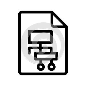 Hierarchy line vector icon