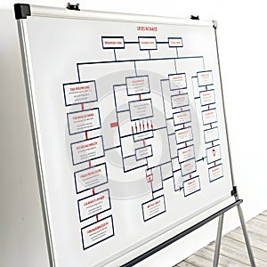 Hierarchy organizational charts isolated on white