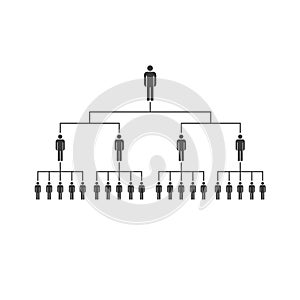 Hierarchy. People simple icons. Vector illustration