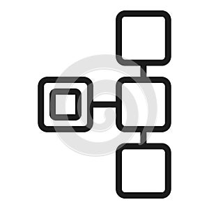 Hierarchy structure icon, outline style