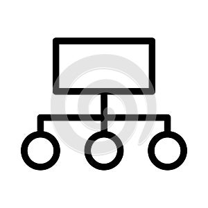 Hierarchy thin line vector icon