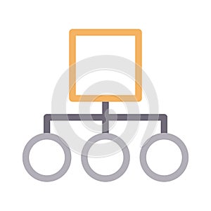 Hierarchy vector color line icon