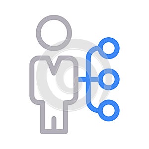 Hierarchy vector color line icon