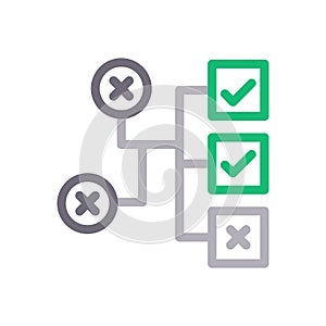 Hierarchy vector color line icon