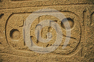 Hieroglyph in the wall in Egypt