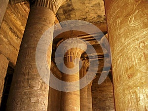 Hieroglyphs on columns