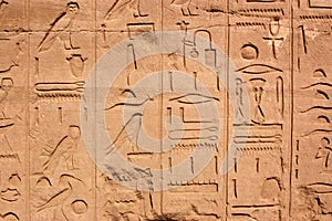 Hieroglyphs, Temple of Karnak, Egypt