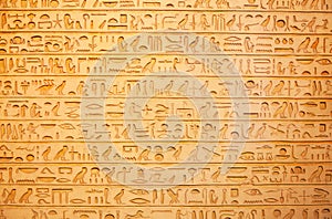 Hieroglyphs on the wall