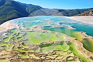 Hierve el Agua in the Central Valleys of Oaxaca. Mexico