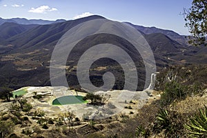 Hierve el Agua is the name of a `petrified waterfall` in the province of Oaxaca, Mexico