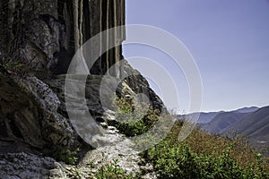 Hierve el Agua is the name of a `petrified waterfall` in the province of Oaxaca, Mexico