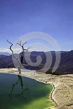 Hierve el Agua is the name of a `petrified waterfall` in the province of Oaxaca, Mexico