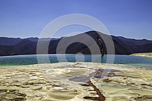 Hierve el Agua is the name of a `petrified waterfall` in the province of Oaxaca, Mexico