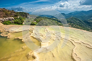 Hierve el Agua, natural rock formations in the Mexican state of photo
