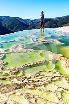 Hierve el Agua, thermal spring in the Central Valleys of Oaxaca, Mexico