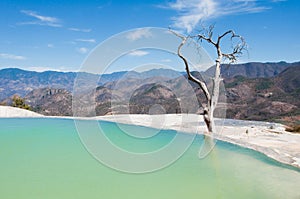 Hierve el Agua, thermal spring, Oaxaca (Mexico) photo