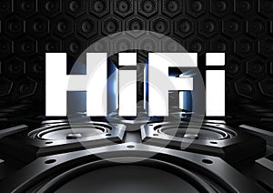 HiFi (High Fidelity) with loudspeaker photo