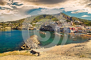 Higgledy-piggledy piled houses of Island in Naples