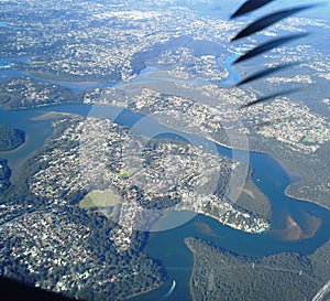 High above the clouds aerial view