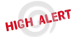 High Alert rubber stamp