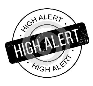 High Alert rubber stamp